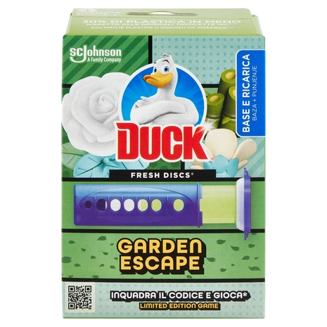 Duck Fresh Discs - Base per Dischi Gel Igienizzanti WC, Fragranza Rosa e Fiori di Loto  36ml